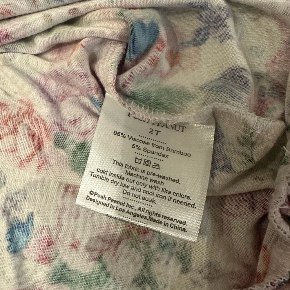 Posh Peanut Floral Kids Dress - Pink and Blue - Picture 5 of 5